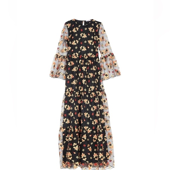 Blugirl Dresses & Skirts - Floral Maxi Dress with Bell Sleeves